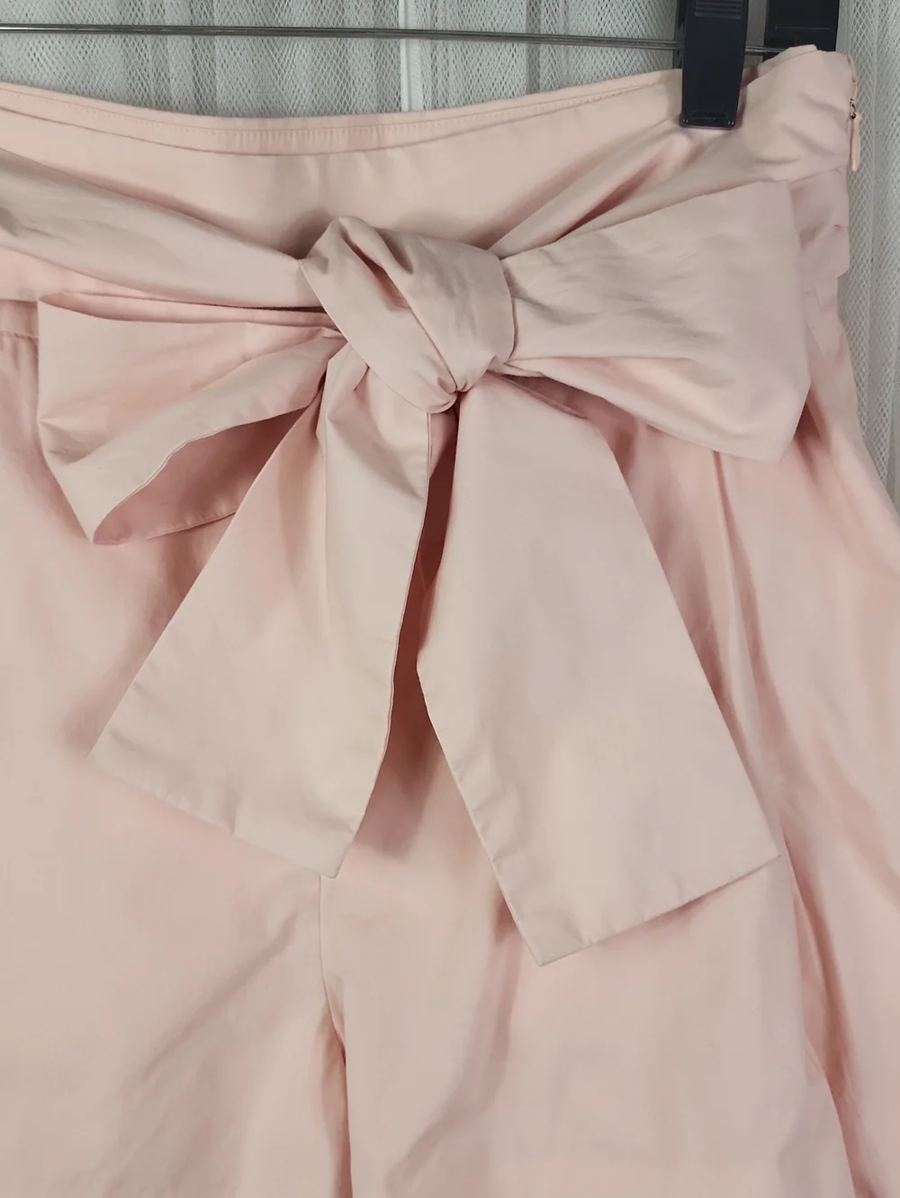 J Crew tie-waist short in cotton‎ poplin/baby pink. Size 10